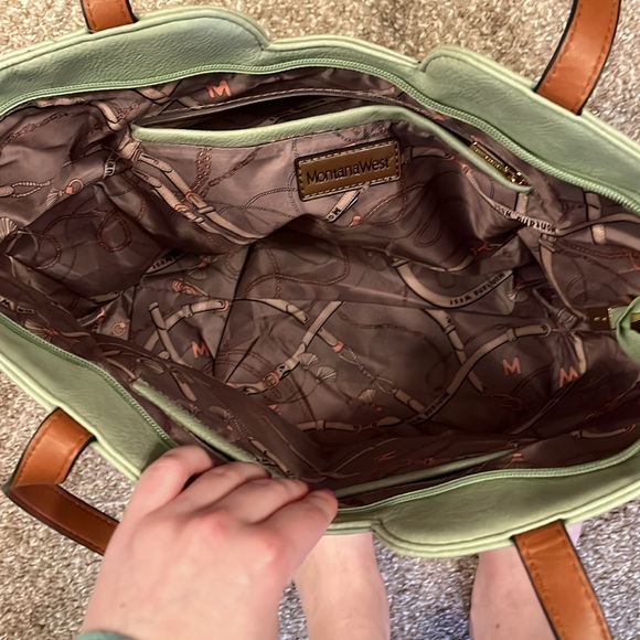 Genuine leather Montana West Tote Bag - Picture 3 of 3